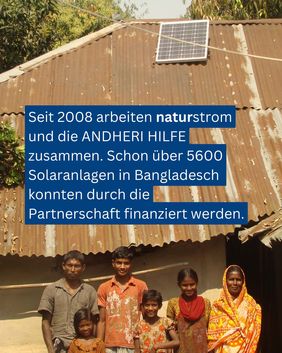 Solaranlage auf einem Haus in Bangladesch